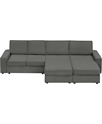 gaomon Oversized Modular Sectional Sofa with Triple Chaise, Convertible Deep Seat Sleeper Couch with Wide Armrests and Plush Backrest