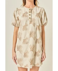 English Factory Women's Embroidery detail mini dress