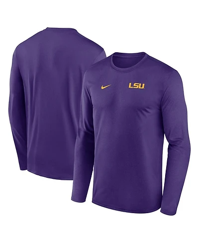 Nike Men's Purple Lsu Tigers 2026 Sideline Small Logo Legend Dri-fit Long Sleeve T-Shirt