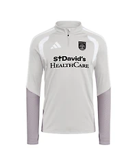 Adidas Men's Silver Austin Fc 2026 Tiro Competition Quarter-Zip Training Sweatshirt