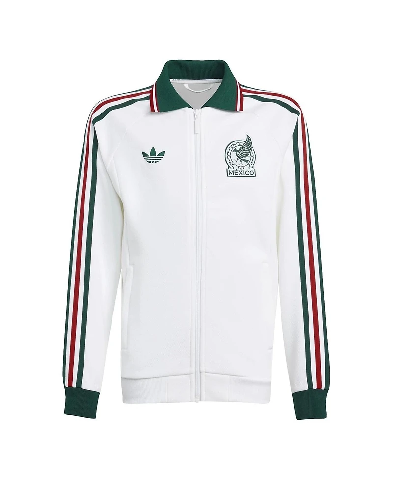 Adidas Big Boys and Girls White Mexico National Team Away Full-Zip Anthem Jacket
