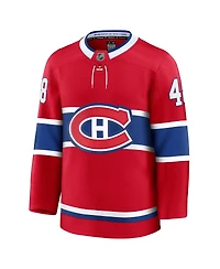 Fanatics Men's Lane Hutson Red Montreal Canadiens Home Premium Jersey