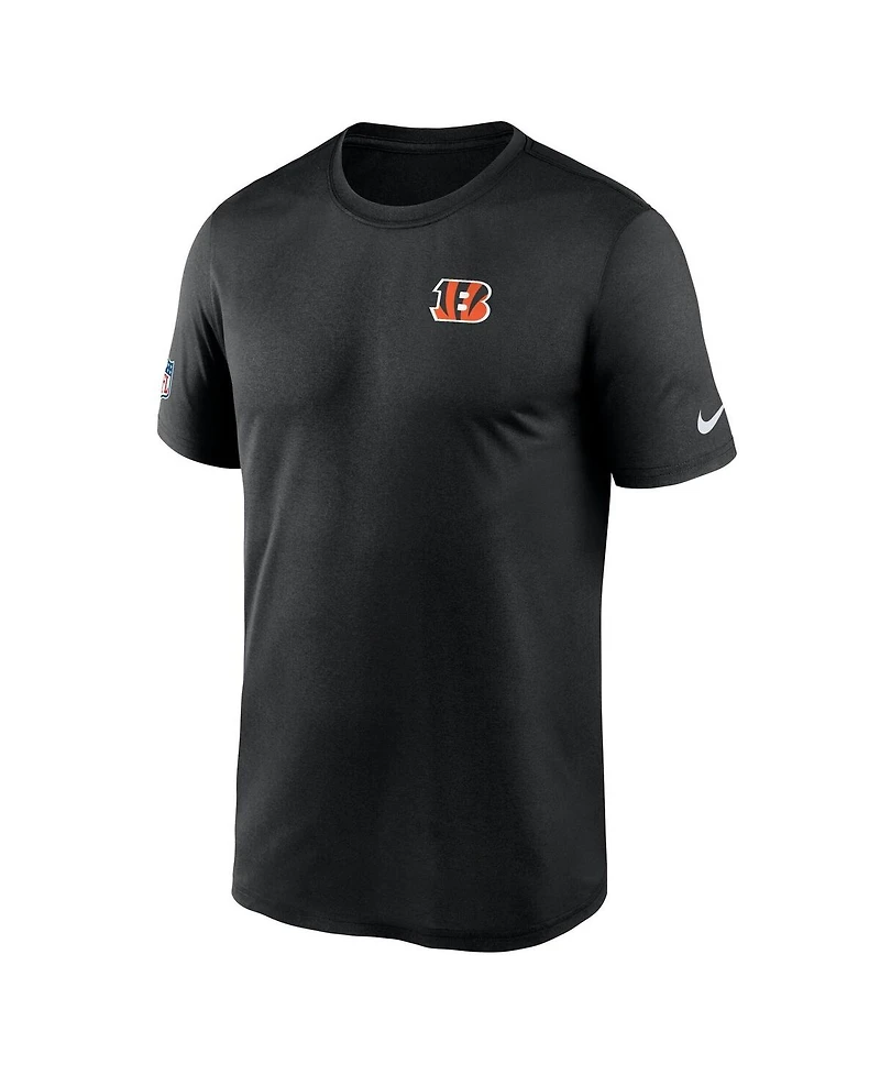 Nike Men's Black Cincinnati Bengals Sideline Legend Small Logo Dri-fit T-Shirt