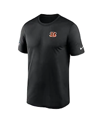 Nike Men's Black Cincinnati Bengals Sideline Legend Small Logo Dri-fit T-Shirt