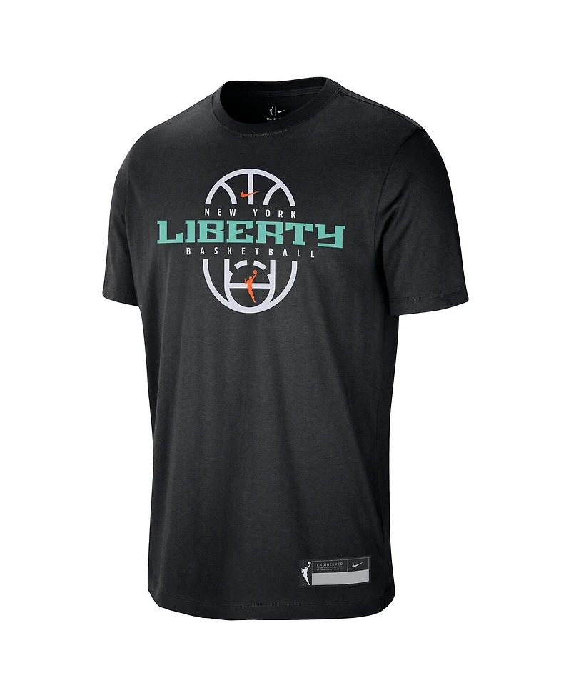 Nike Men's and Women's Black New York Liberty 2026 On-Court Authentic Practice Premium T-Shirt