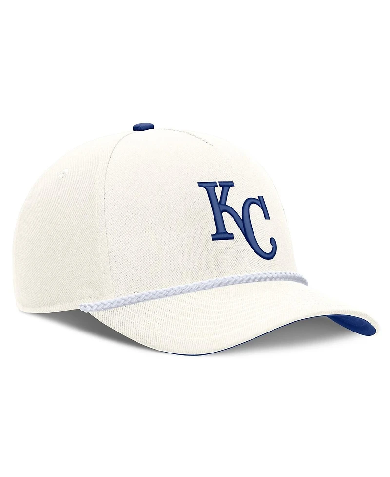 Nike Men's Cream Kansas City Royals Cooperstown Rise Adjustable Hat