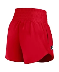 Nike Women's Red Georgia Bulldogs Performance One Dri-fit High-Rise Shorts