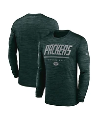 Nike Men's Green Bay Packers Sideline Offensive Transition Velocity Dri-fit Long Sleeve T-Shirt