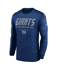 Nike Men's Royal New York Giants Sideline Offensive Transition Velocity Dri-fit Long Sleeve T-Shirt