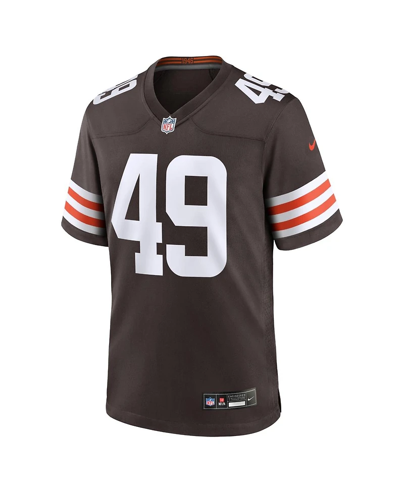 Nike Men's Carson Schwesinger Brown Cleveland Browns 2025 Nfl Draft Game Jersey