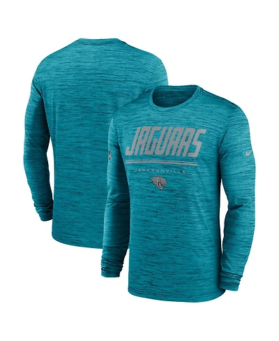 Nike Men's Teal Jacksonville Jaguars Sideline Offensive Transition Velocity Dri-fit Long Sleeve T-Shirt