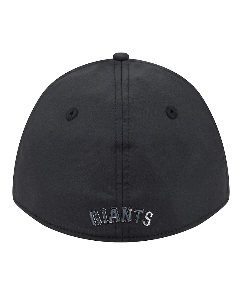 New Era Men's Black San Francisco Giants Metallic 39THIRTY M-Crown Flex Hat