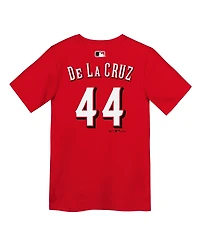 Nike Preschool Elly De La Cruz Red Cincinnati Reds Name & Number T-Shirt