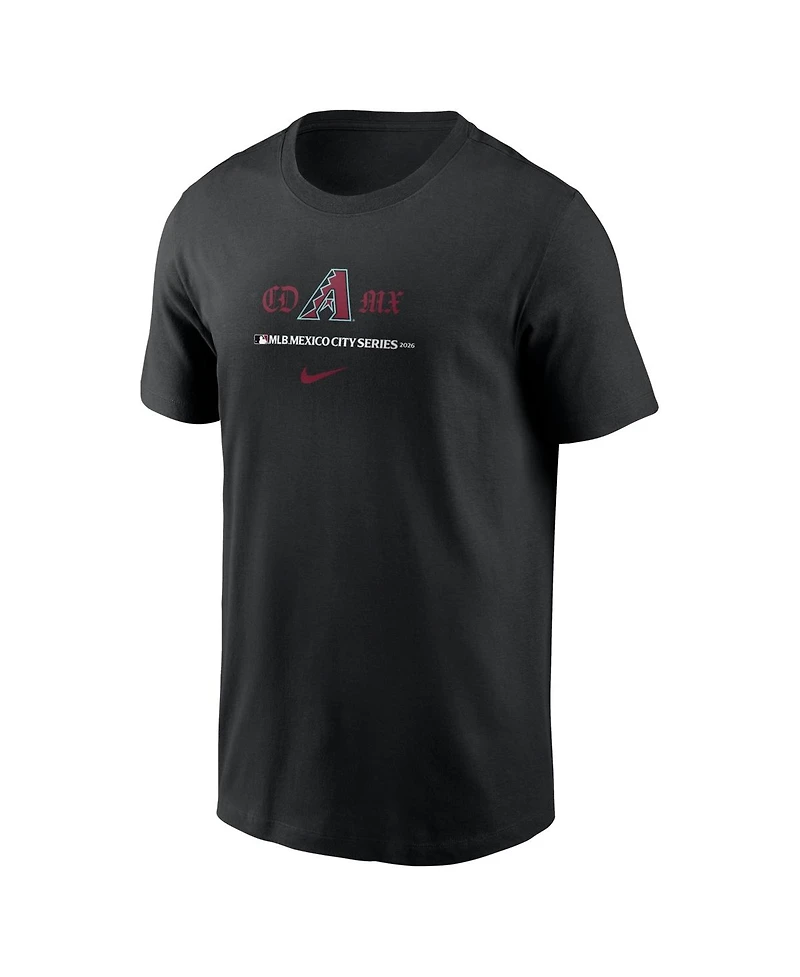 Nike Men's Black Arizona Diamondbacks Mlb World Tour: Mexico City Series Graphic T-Shirt