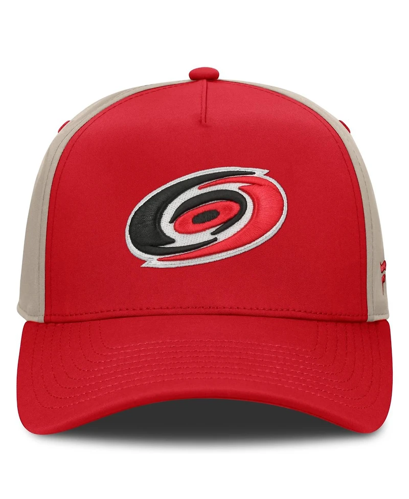 Fanatics Men's Red/Tan Carolina Hurricanes 2026 Stanley Cup Playoffs Locker Room Adjustable Hat