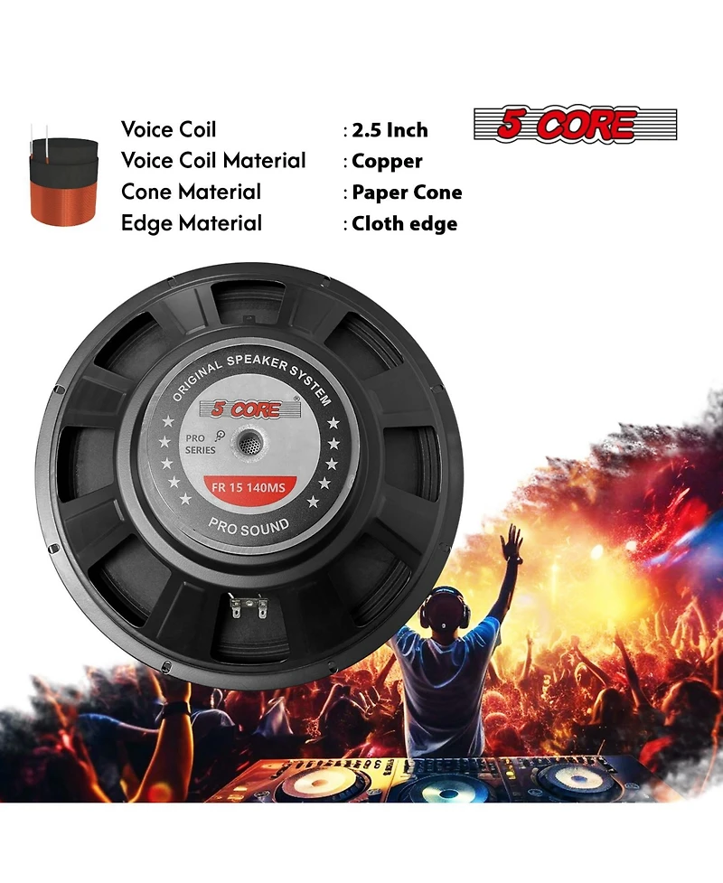 5Core Fog Machine 2500W Smoke Machine 6500CFM Low Lying Indoor Outdoor Portable Fogger