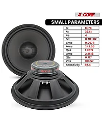 5 Core 15 Inch Woofer 500W Car Subwoofer 4Ohm Replacement Deep Sub w Poly Cone