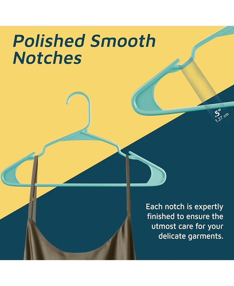 Lifemaster Heavy-duty plastic hangers with non-slip shoulder grooves space-saving design holds up to 5 Pounds