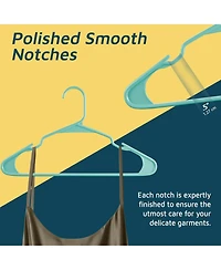 Lifemaster Heavy-duty plastic hangers with non-slip shoulder grooves space-saving design holds up to 5 Pounds
