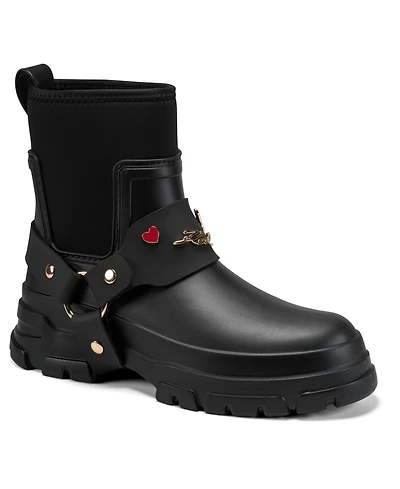 Karl Lagerfeld Paris Women's Rivenna Rain Round Toe Booties
