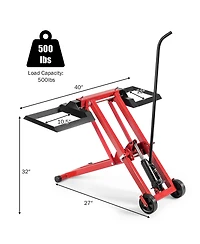 Costway Lawn Mower Lift Jack for Tractors and Zero Turn Riding Lawn Mowers 500lb Capacity