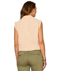 Democracy Women's Extended Cap-Sleeve Top