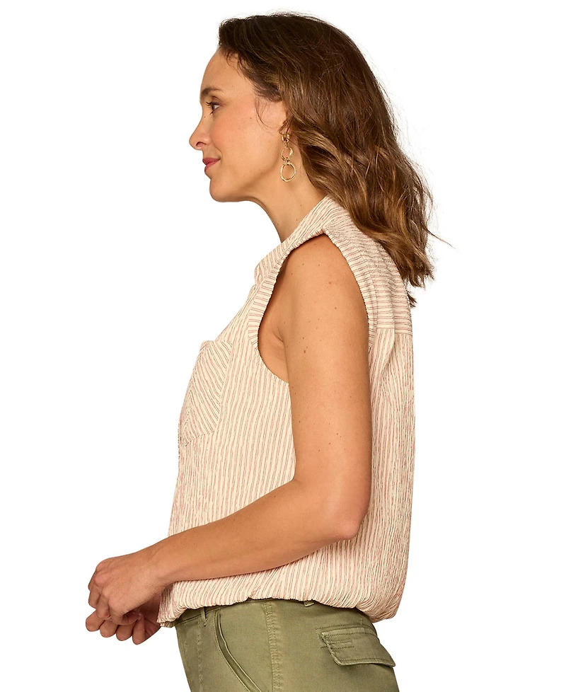 Democracy Women's Extended Cap-Sleeve Top