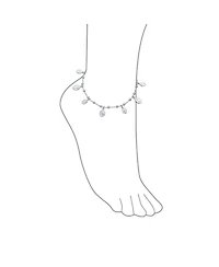 Bling Jewelry Religious Virgin Mary Medallion Dangle Charms Anklet Ankle Bracelet .925 Sterling Silver 10 Inch