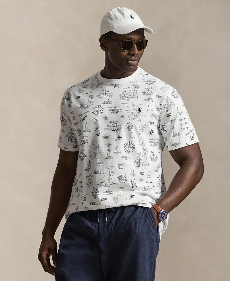 Polo Ralph Lauren Men's Big & Tall Nautical Print Jersey T-Shirt