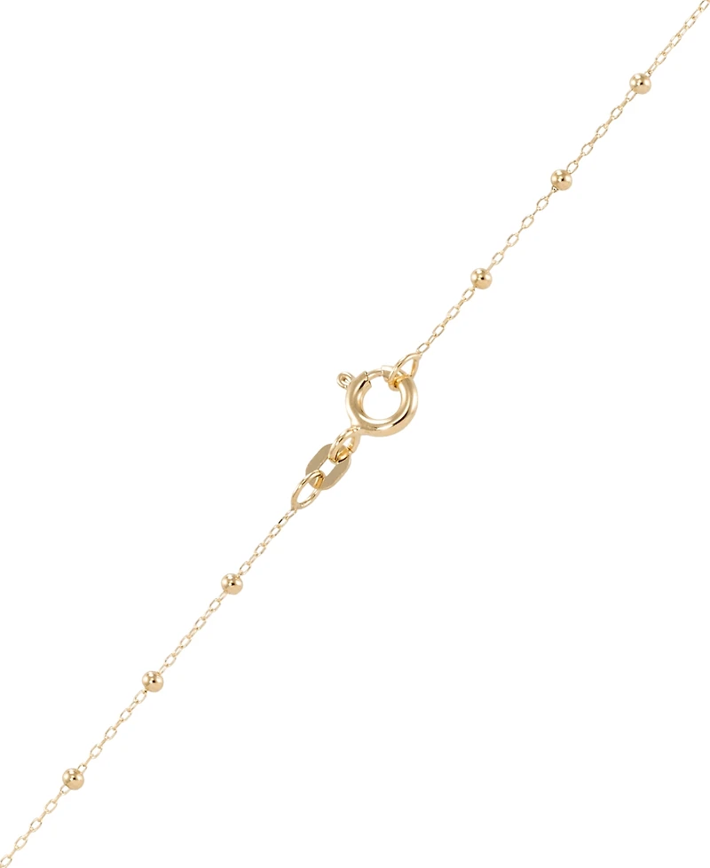 Macy's Beaded Station Necklace in 10k Yellow Gold