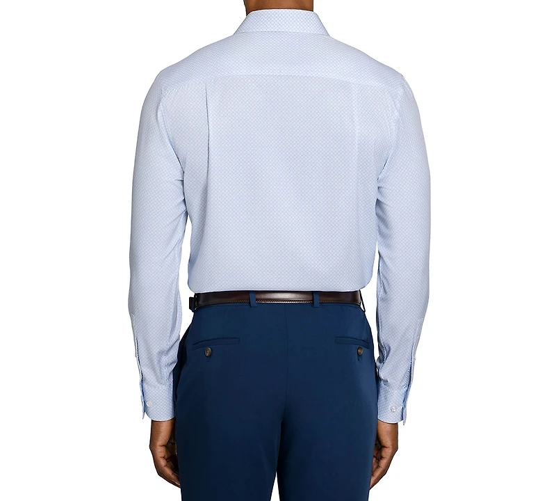 ConStruct Men's Spread Collar Slim-Fit Performance Stretch Comfort Dress Shirt
