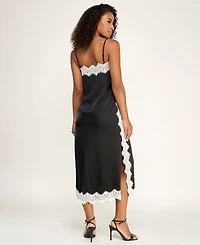 Seni & Cade Juniors' Sleeveless Straight Neck Slip Dress