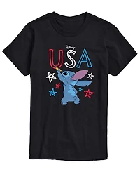 Airwaves Men's Lilo Usa Stitch Drawing Short-Sleeve Graphic T-Shirt