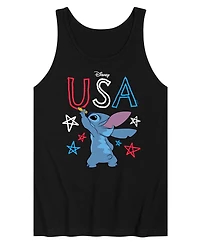 Airwaves Men's Lilo Usa Stitch Drawing Sleeveless Graphic Tank T-Shirts