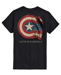 Airwaves Men's Captain America Flag Short-Sleeve Graphic T-Shirts