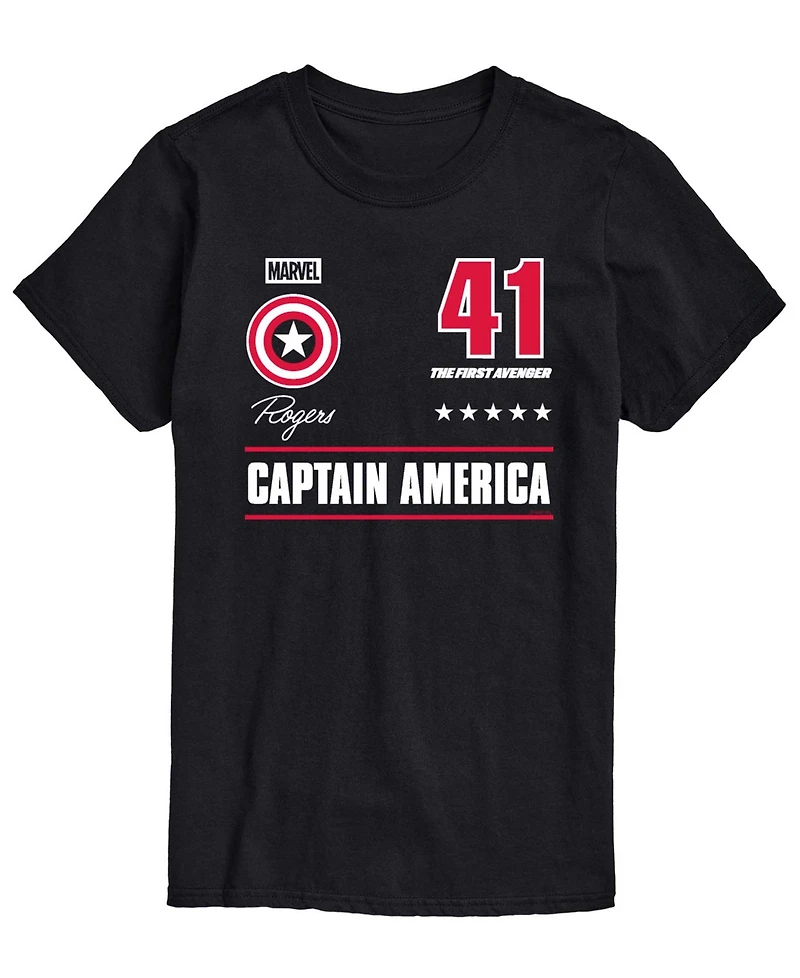 Airwaves Men's Captain America Jersey Short-Sleeve Graphic T-Shirts