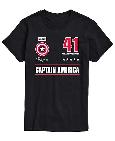 Airwaves Men's Captain America Jersey Short-Sleeve Graphic T-Shirts