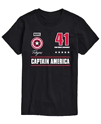 Airwaves Men's Captain America Jersey Short-Sleeve Graphic T-Shirts