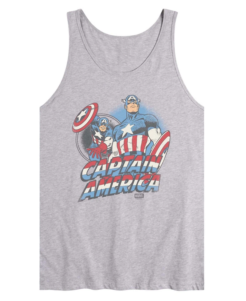Airwaves Men's Captain America Sleeveless Graphic Tank T-Shirts