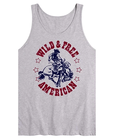 Airwaves Men's Wild And Free American Sleeveless Graphic Tank T-Shirts