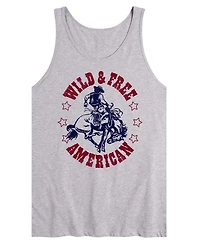 Airwaves Men's Wild And Free American Sleeveless Graphic Tank T-Shirts