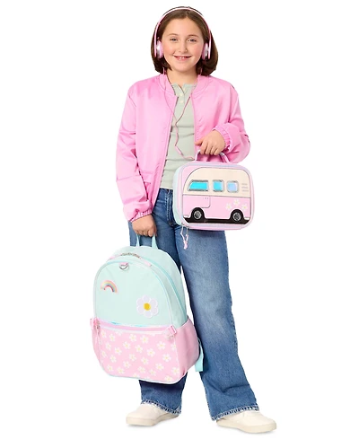 Rainbow Sugar Girls' Camper Van Backpack and Headphone, 2-Piece Set
