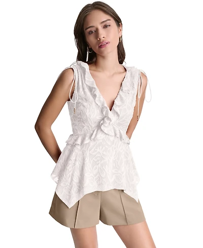 Bcbg Women's Deep V-Neck Slim-Fit Top