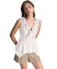 Bcbg Women's Deep V-Neck Slim-Fit Top
