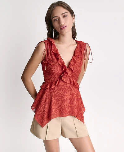Bcbg Women's Deep V-Neck Slim-Fit Top