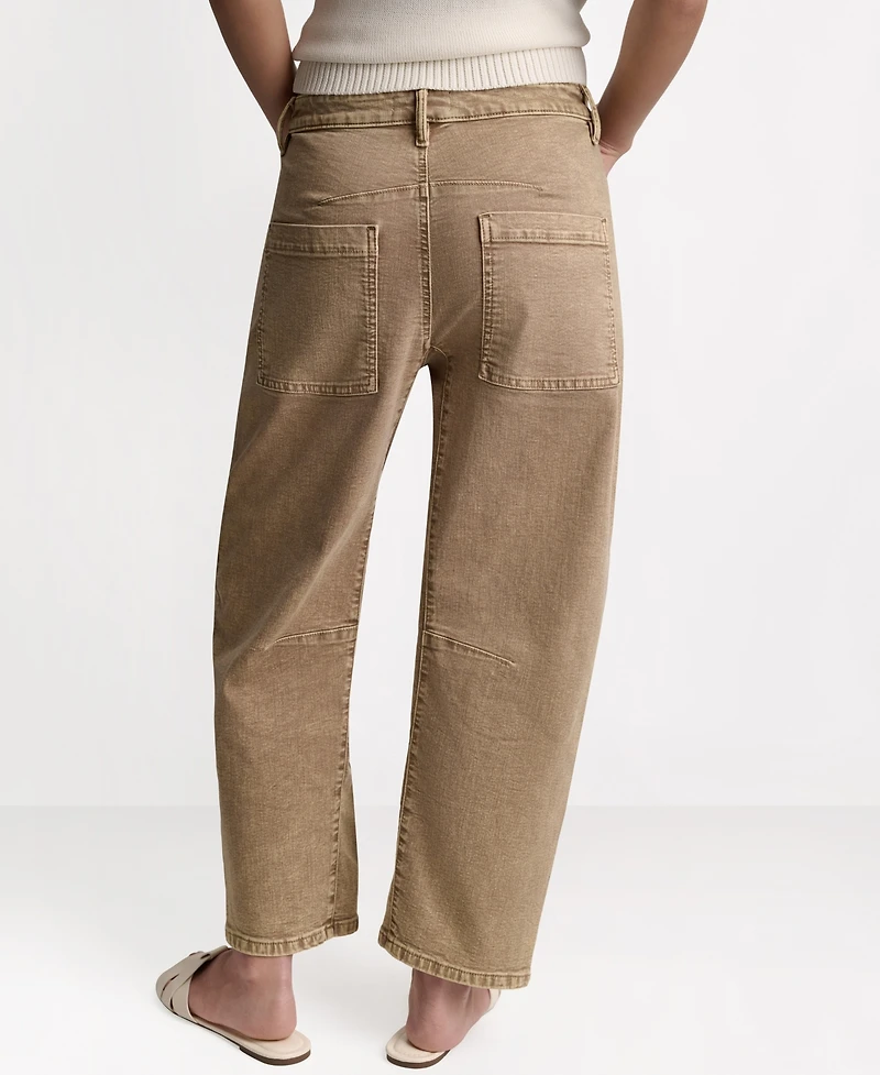 Bcbg Women's Mid-Rise Barrel Leg Pants