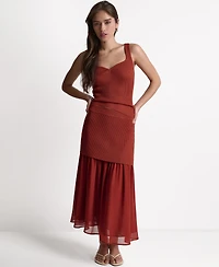 Bcbg Women's Mix Media Circular Midi Skirt