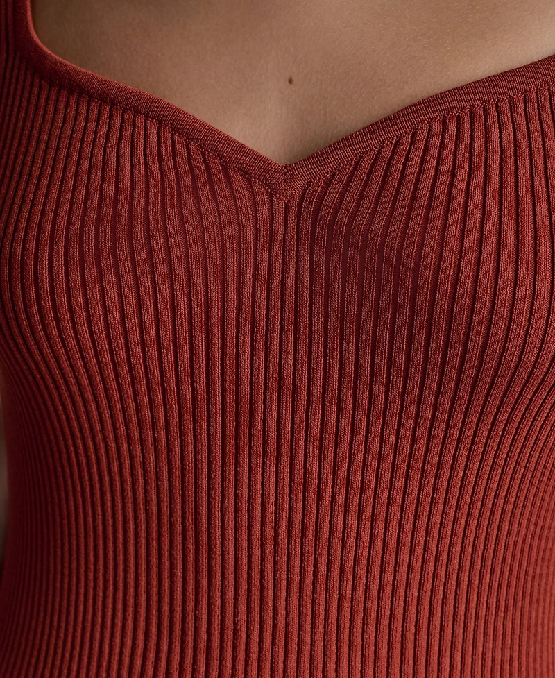 Bcbg Women's Rib Shell Sleeveless Sweater Tank Top