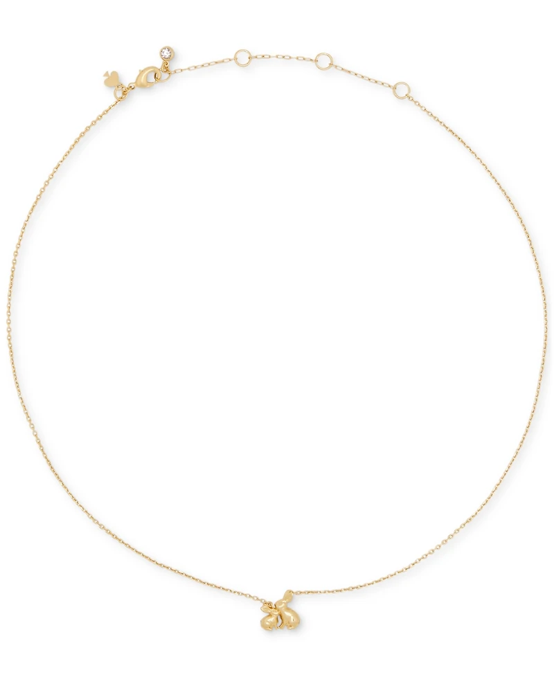 kate spade new york Gold-Tone Love You, Mom Bunny Short Pendant Necklace