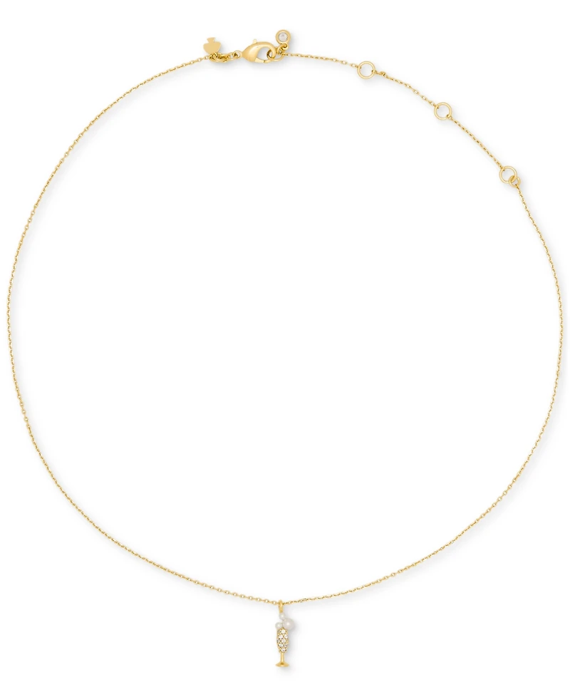 kate spade new york Gold-Tone Gifting Here's to You Short Pendant Necklace